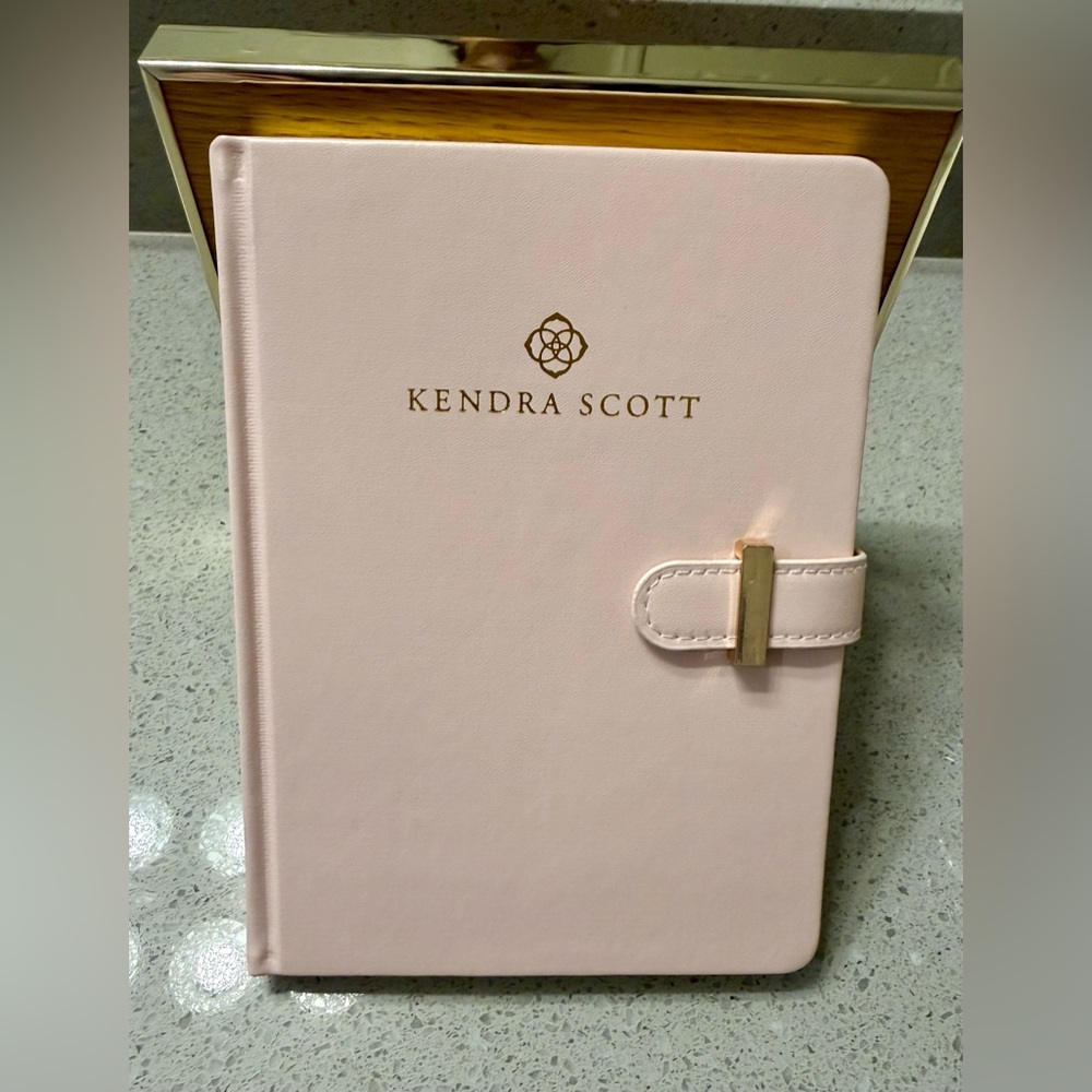Kendra Scott Blush Pink Gold Notebook with Strap